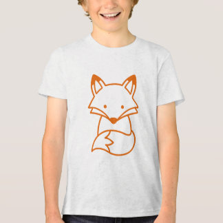 Cute Minimalist Fox Sitting Simple Doodle T Shirt