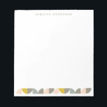 Cute Minimalist Geometric Pastel-Personlig Anteckningsblock<br><div class="desc">Anteckningsblocket Cute Minimalist Geometric Pastel Personlig</div>