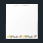 Cute Minimalist Geometric Pastel-Personlig Anteckningsblock<br><div class="desc">Anteckningsblocket Cute Minimalist Geometric Pastel Personlig</div>