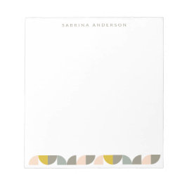 Cute Minimalist Geometric Pastel-Personlig Anteckningsblock