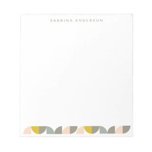 Cute Minimalist Geometric Pastel-Personlig Anteckningsblock