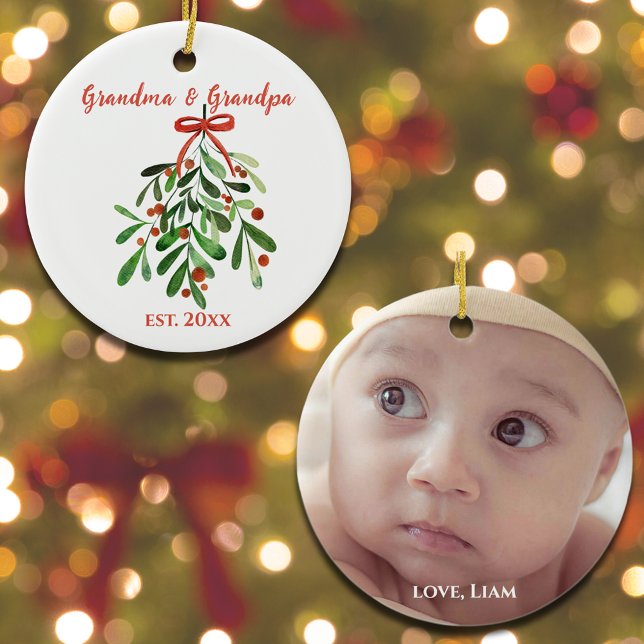 Cute Minimalist Grandma och Grandpa Ornament (Cute Minimalist Grandma and Grandpa Ornament
)
