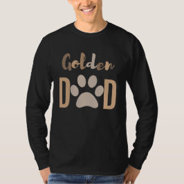 Cute Minimalist Hund Golden Retriever Pappa T Shirt