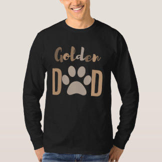 Cute Minimalist Hund Golden Retriever Pappa T Shirt