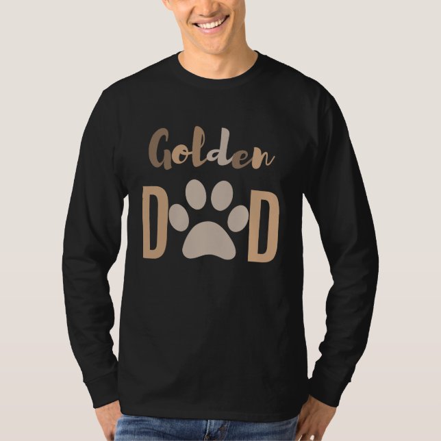 Cute Minimalist Hund Golden Retriever Pappa T Shirt (Framsida)