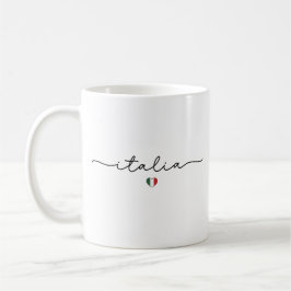 Cute Minimalist Italia - Italienska Flagga Kaffemugg