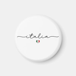 Cute Minimalist Italia - Italienska Flagga Magnet
