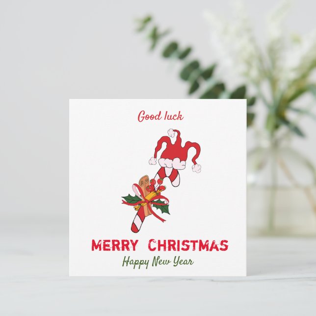 Cute Minimalist jul och nyår Lycklig (Stående Fram)