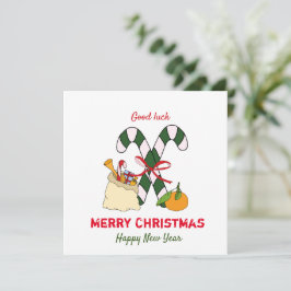 Cute Minimalist jul och nyår Lycklig