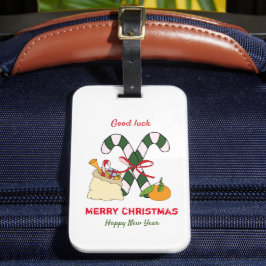 Cute Minimalist jul och nyår Lycklig Bagagebricka