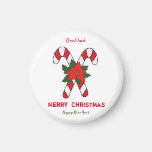 Cute Minimalist jul och nyår Lycklig Magnet
