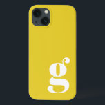 Cute Minimalist Monogram Brev i Gult<br><div class="desc">Cute Minimalist Monogram Brev i Gult iPhone 13 Fodral</div>