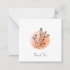 Cute minimalist och skandinaviska blommigten måne anteckningskort