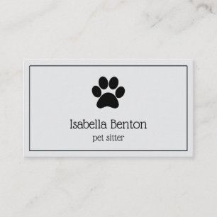 Cute Minimalist Pet Sitter Dog Walker Tass Visitkort