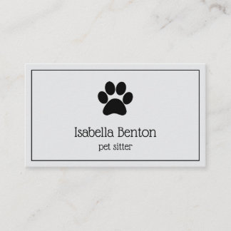 Cute Minimalist Pet Sitter Dog Walker Tass Visitkort