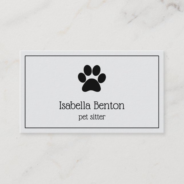 Cute Minimalist Pet Sitter Dog Walker Tass Visitkort (Framsida)