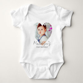 Cute Minimalist Photo First Födelsedagsfest T Shirt