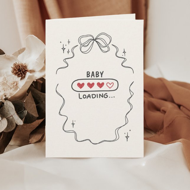 Cute Minimalist Pregnancy Announcement Kort (Skapare uppladdad)
