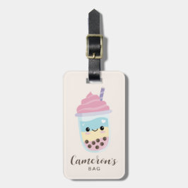 Cute Minimalist Rainbow Boba Bubble Tea Bagagebricka