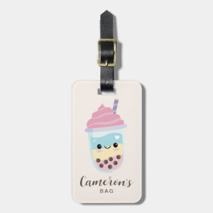 Cute Minimalist Rainbow Boba Bubble Tea Bagagebricka