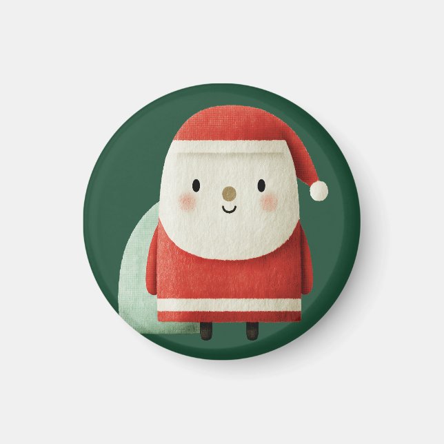 Cute Minimalist Santa Claus Magnet (Framsidan)