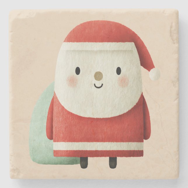 Cute Minimalist Santa Claus Stenunderlägg (Framsidan)