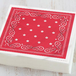 Cute Minimalist Simple Red Bandana Mönster Pappersservett