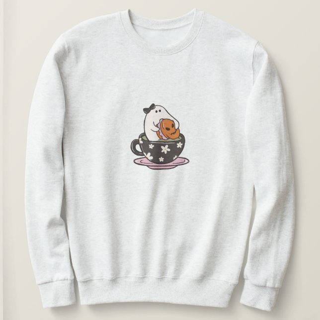 Cute Minimalist Spooky Coquette Halloween T Shirt (Design framsida)