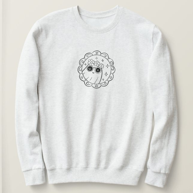 Cute Minimalist Spooky Coquette Halloween T Shirt (Design framsida)