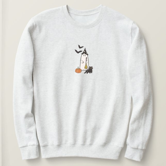 Cute Minimalist Spooky Coquette Halloween T Shirt (Design framsida)