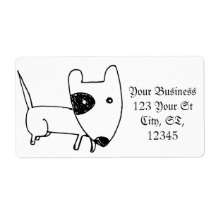 Cute Minimalistic Black-öga Hund Thunder_Cove Fraktsedel