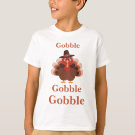 Cute Minimalistic Thanksgiving Funny Gobble Turkey T Shirt