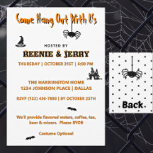 Cute Minimum Black & Orange Halloween fest