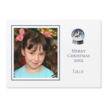 Cute Minimum One Photo jul Snö Globe