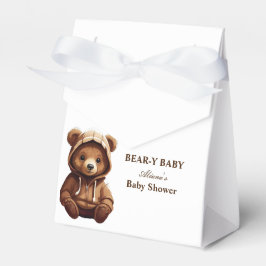 Cute Minimum Photo Bear-y baby Rustic Presentaskar