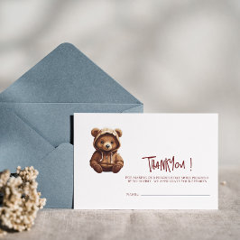 Cute Minimum Photo Bear-y baby-tack kort