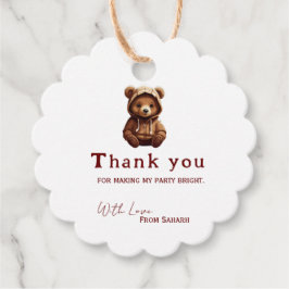 Cute Minimum Photo Bear-y personlized baby Gåvor Etiketter