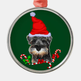 Cute Ministern Schnauzer jul Julgransprydnad Metall
