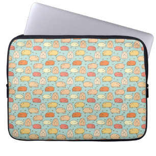 Cute Mint Gris Mönster Laptop Fodral