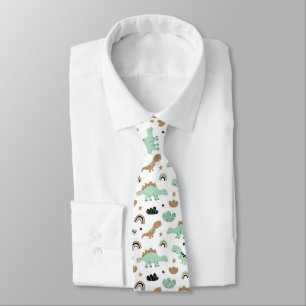 Cute Mint Grönt Dinosaur Mönster Slips