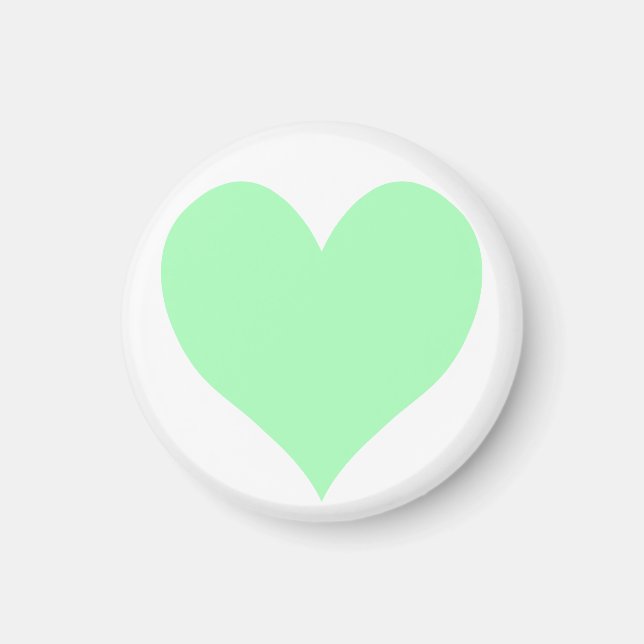 Cute Mint Grönt Heart Magnet (Framsidan)