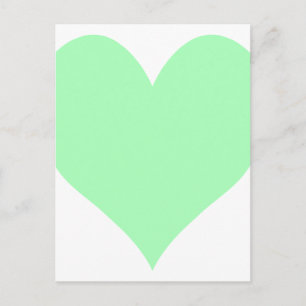 Cute Mint Grönt Heart Vykort