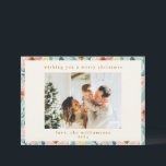 Cute Mint Sage  Rosa Blommigt Julfoto,  Julkort<br><div class="desc">Kute Mint Sage  Rosa Blommigt Julfoto-Helgdag</div>