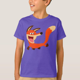 Cute Mischievent Tecknad Fox Children T-Shirt