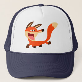 Cute Mischievent Tecknad Fox Hat Truckerkeps