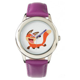 Cute Mischievous Tecknad Fox Watch Armbandsur