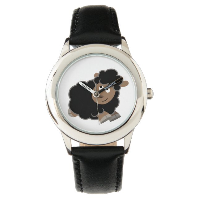 Cute Mischievous Tecknad Sheep Watch Armbandsur (Framsida)