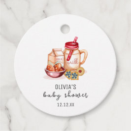 Cute Mjölk & Cookie Gender Neutral Baby Shower Gåvor Etiketter
