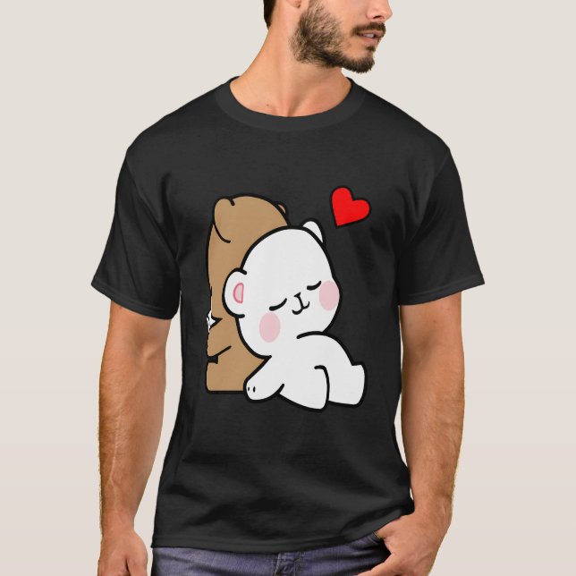 Cute Mjölk Mocha Bedtime story Kiss Me Goodn T Shirt (Framsida)