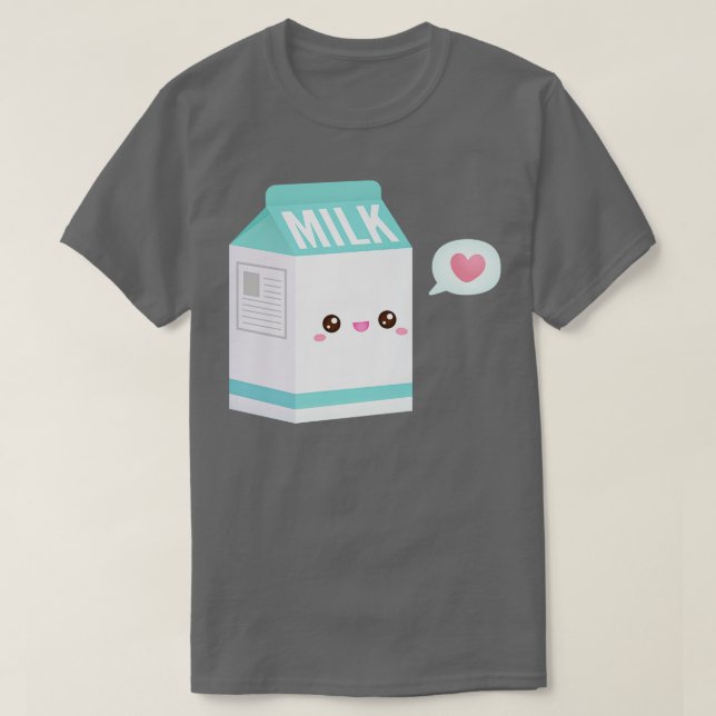 Cute Mjölk ton i Kärlek Mjölk T Shirt (Design framsida)